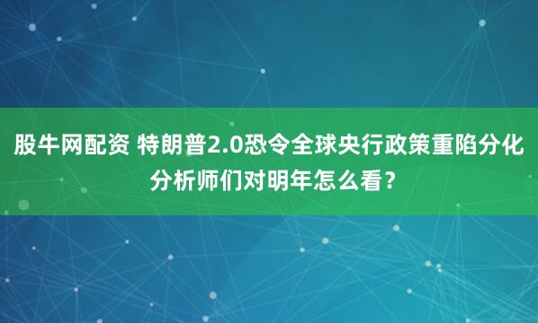 股牛网配资 特朗普2.0恐令全球央行政策重陷分化 分析师们对明年怎么看？